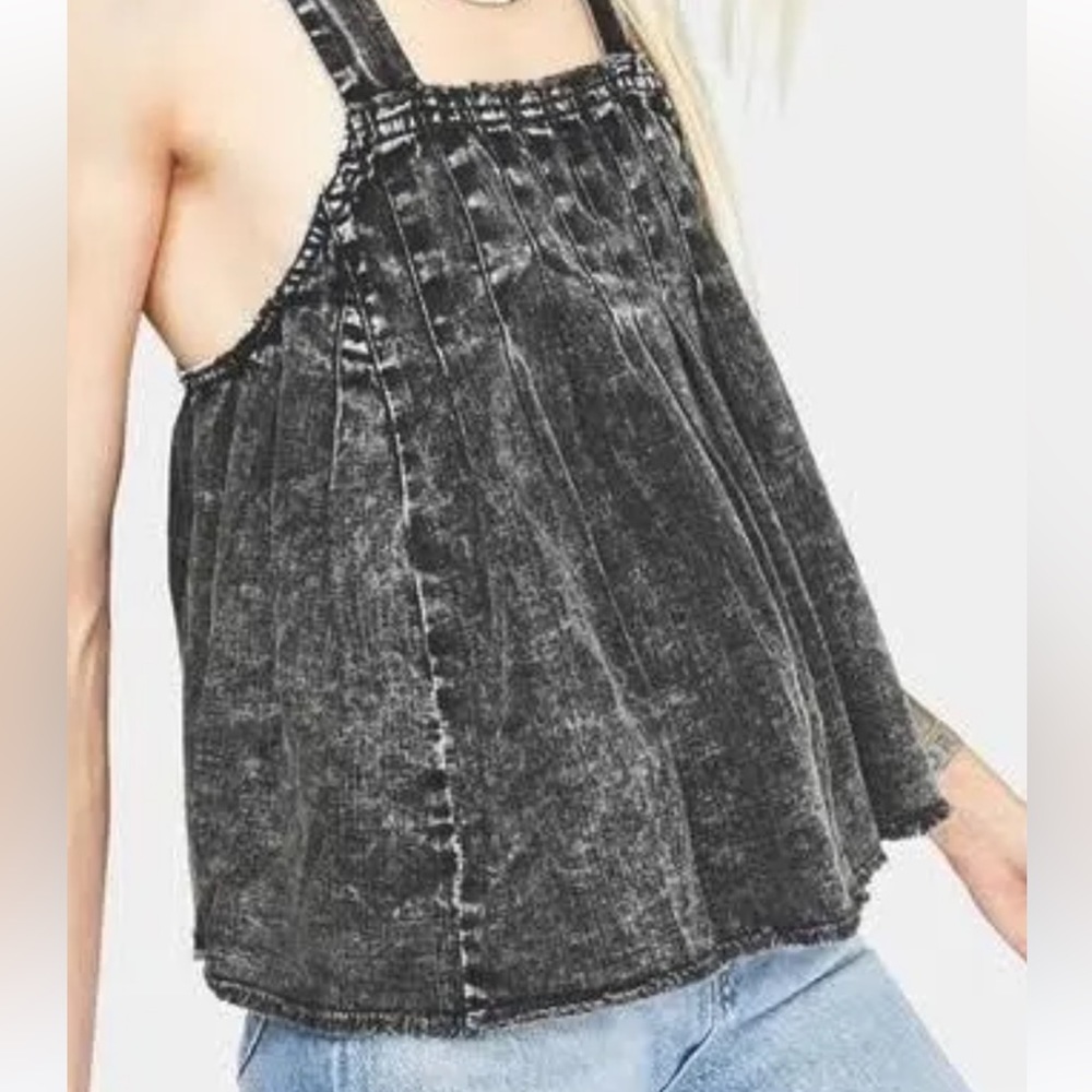 FREE PEOPLE NWT Washed denim tank - size XS